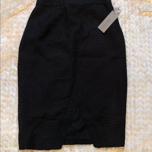 NWT Jennifer Lopez Black Tie Pencil Skirt